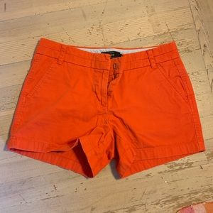 J. Crew Chino Shorts Orange